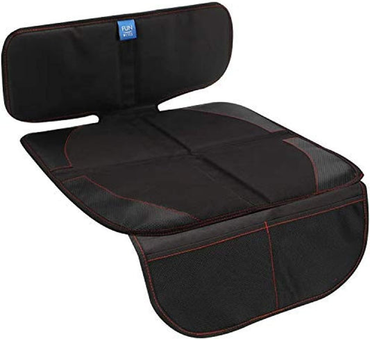Car Seat Protector for Child Car Seat,Auto Seat Cover Mat for under Carseat with Thickest Padding to Protect Leather & Fabric Upholstery,Pvc Leather Reinforced Corners